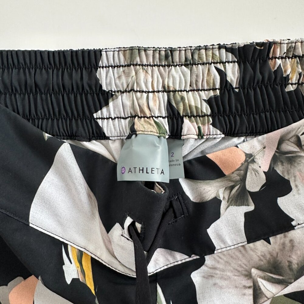 Athleta Hudson Black Floral Boardshorts - Picture 5 of 6